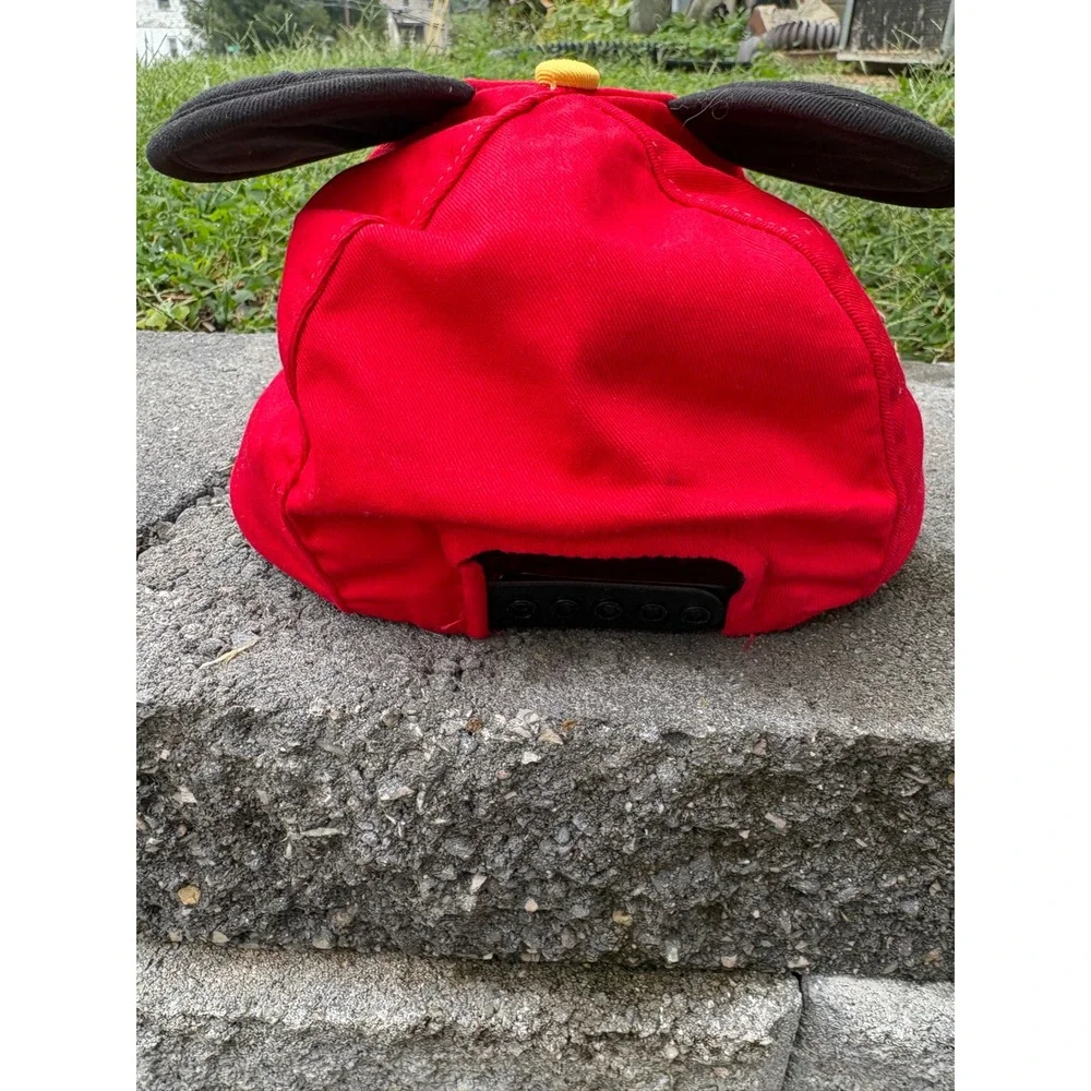 Disney Parks Mickey Mouse Youth Snapback Hat w/ Ears Red Yellow FAC-007093-18057